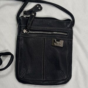 Black Leather Crossbody Bag